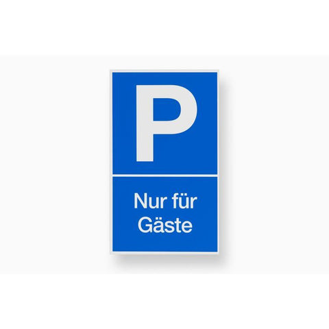 schild p nur für gäste 150x250 mm