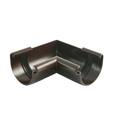 eckstück innen dachrinne rg 75 braun