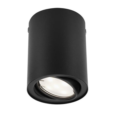 aufbauleuchte schwarz 1xled gu10 5w rund