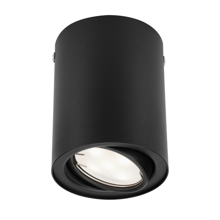 aufbauleuchte schwarz 1xled gu10 5w rund