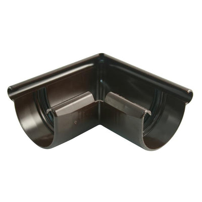 eckstück außen dachrinne rg 75 braun