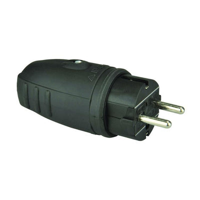 stecker schwarz gummi m.pvc-einsatz