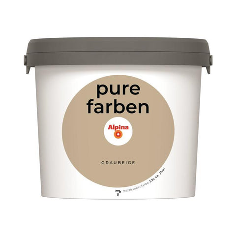 wandfarbe pure farben graubeige 2,5l