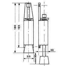 türfeststeller alu silberfarbig 180 mm