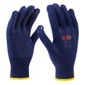 handschuh feinstrick blau gr.10