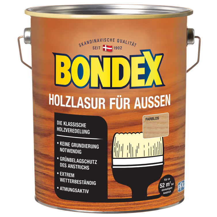 bondex holzlasur außen farblos 4l