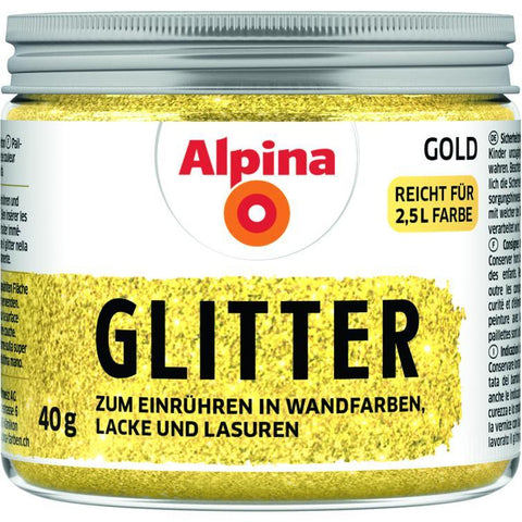 alpina kreativ glitter gold 40g