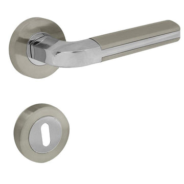 LIENBACHER Garnitur Data Rosetten-Drücker aus Zamak mit VCR/NM, 8 mm