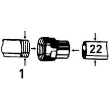 cu-übergangs-muffe 22 mm x 1