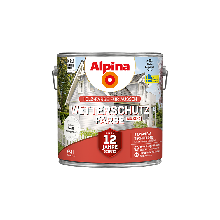 wetterschutzfarbe weiß 4l
