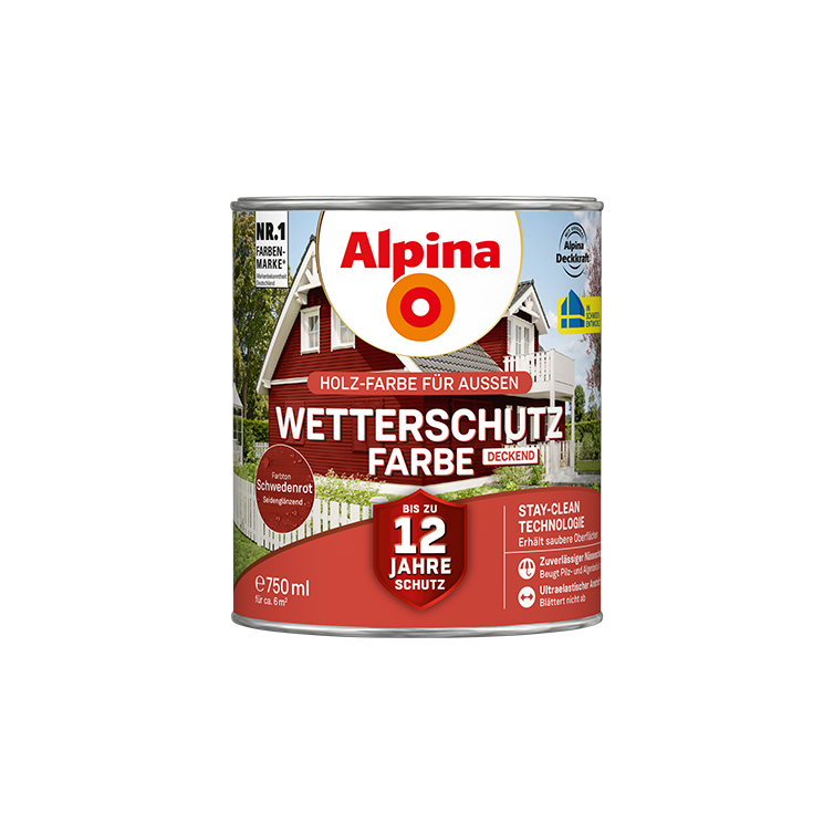 wetterschutzfarbe schwedenrot 750ml
