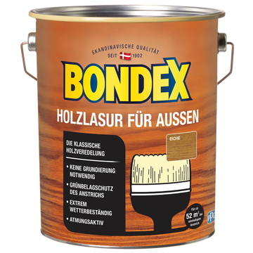 bondex holzlasur außen eiche 4l