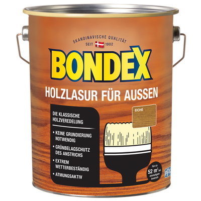 bondex holzlasur außen eiche 4l