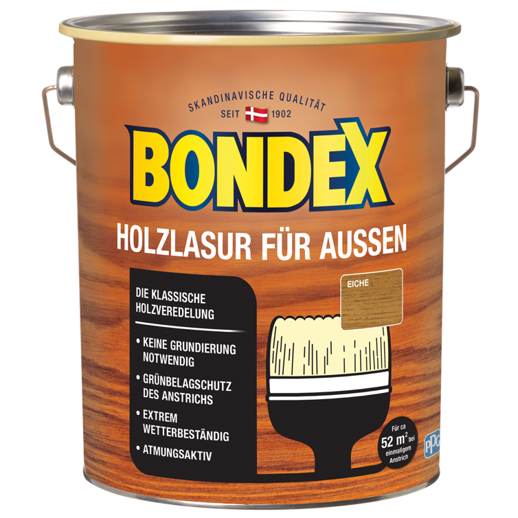 bondex holzlasur außen eiche 4l