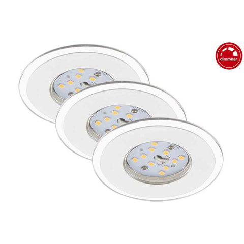 einbauleuchte 3er-set 3xled 5,5w weiß