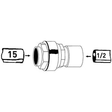 steck-übergangsmuffe messing i 15x1/2