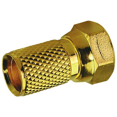 f-stecker für koaxialkabel bis 7mm gold