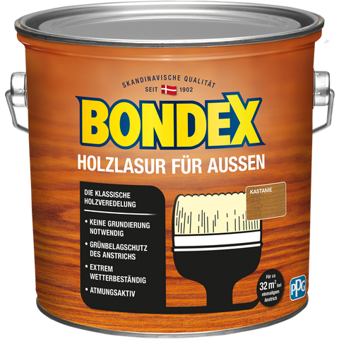 bondex holzlasur außen kastanie 2,5l