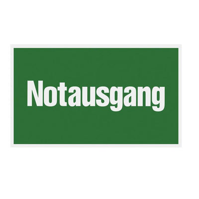 schild notausgang 150x250 mm