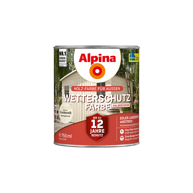 wetterschutzfarbe kreideweiß 750ml