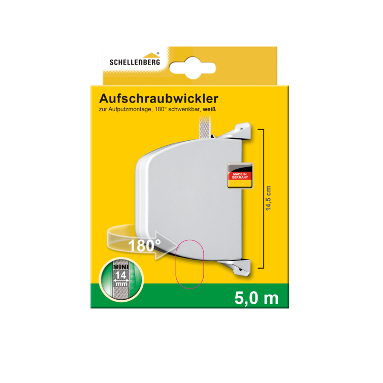 aufschraubwickler mini weiß schwenkbar