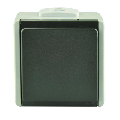 steckdose grau/dunkelgrau 1-fach ap fr
