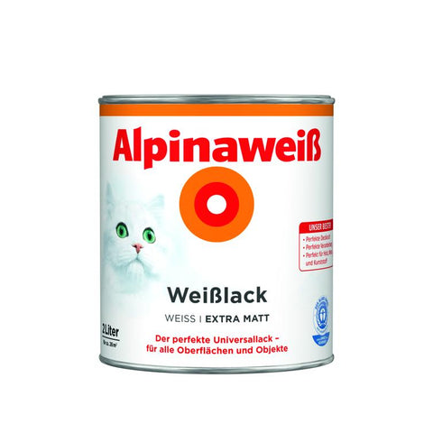 alpinaweiß weißlack extramatt 2l