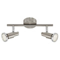 schiene 2flg. gu10 led nickel matt