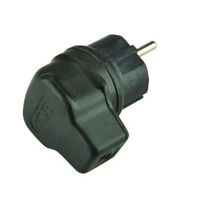 schuko-winkelstecker vollgummi schwarz
