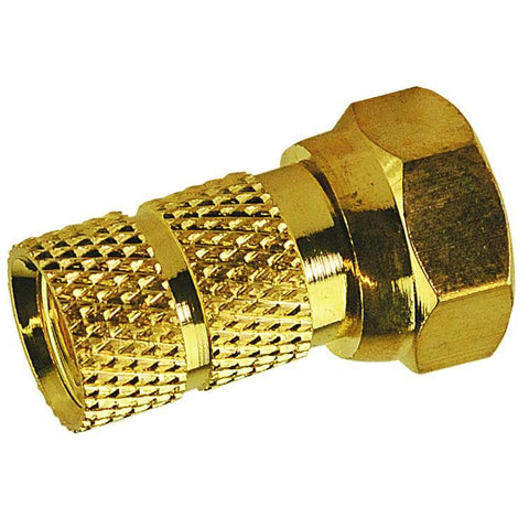 f-stecker f. koaxialkabel bis 6,5mm gold