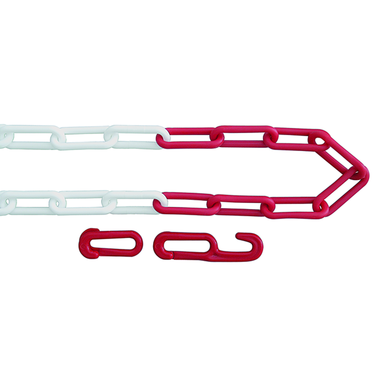 kunststoffkette rot/weiß ø6 mm/5 m