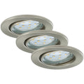 einbauleuchte 3er led gu10 3w nickel