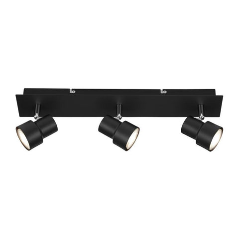 deckenleuchte led 3xled/gu10/5w schwarz