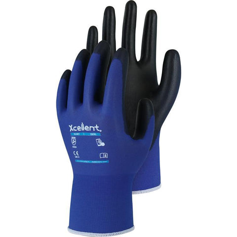 handschuh lw xc-line pu polyamid blau 11