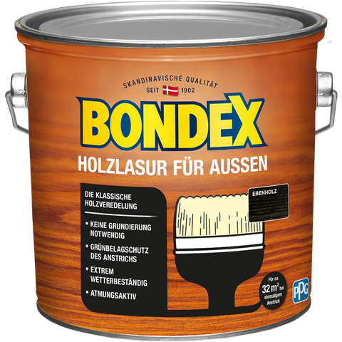 bondex holzlasur außen ebenholz 2,5l