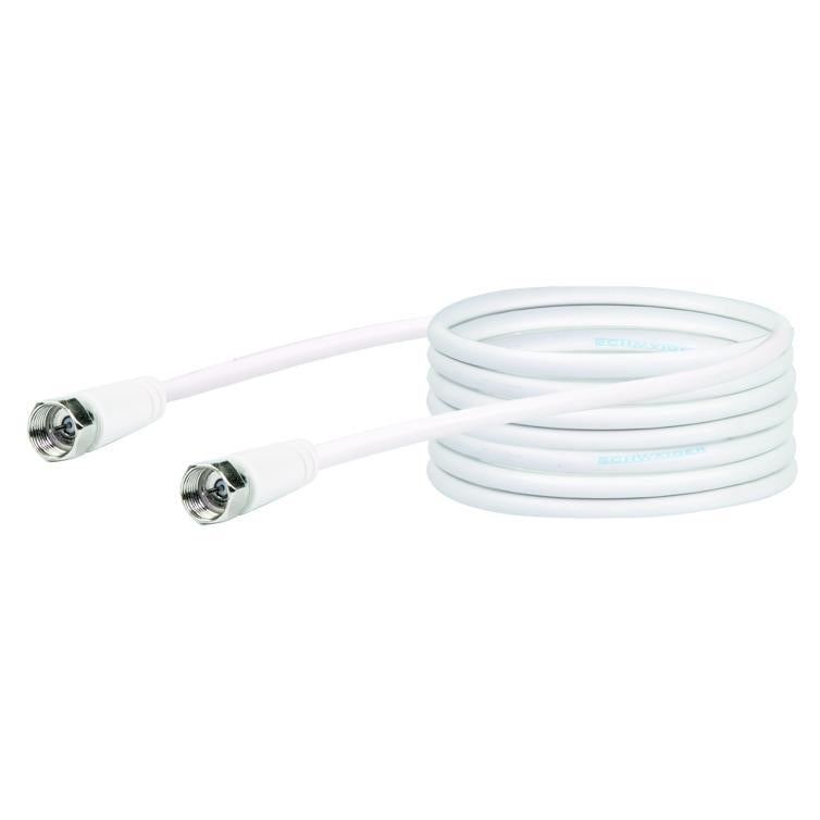 receiver anschlusskabel 75db weiß 15m