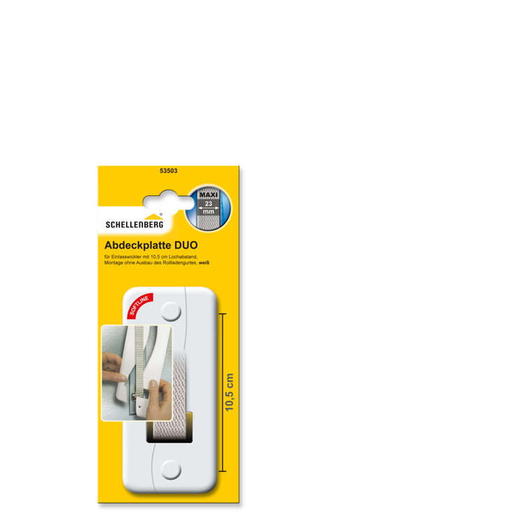 abdeckplatte soft line weiß 10,5 cm