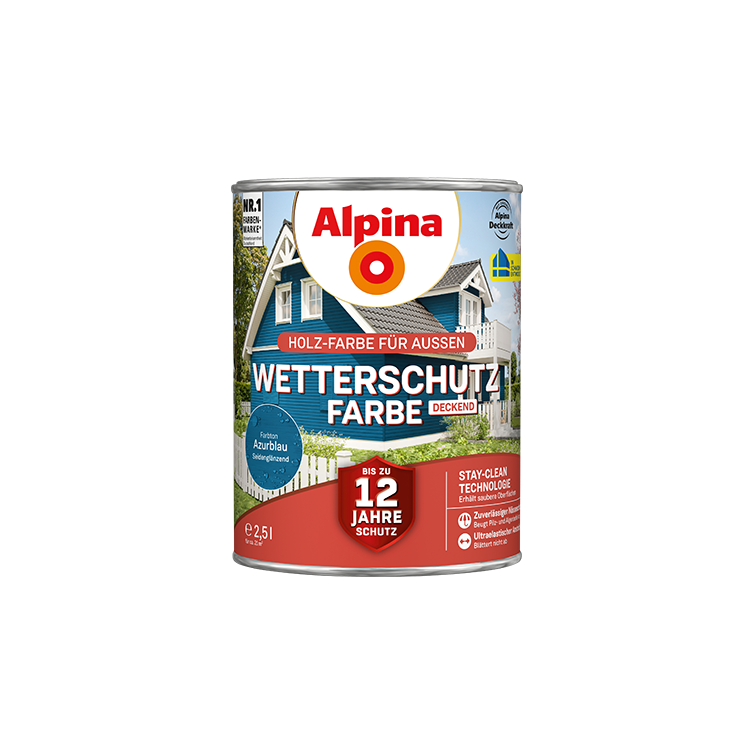 wetterschutzfarbe azurblau 2,5l