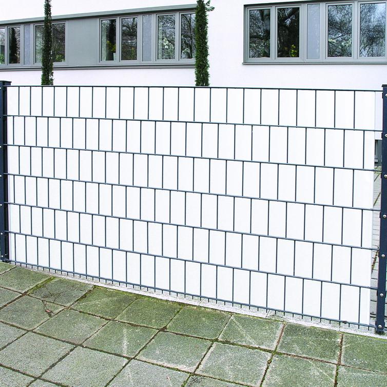 zaunbl. pvc blickdicht 0,19x35m weiß