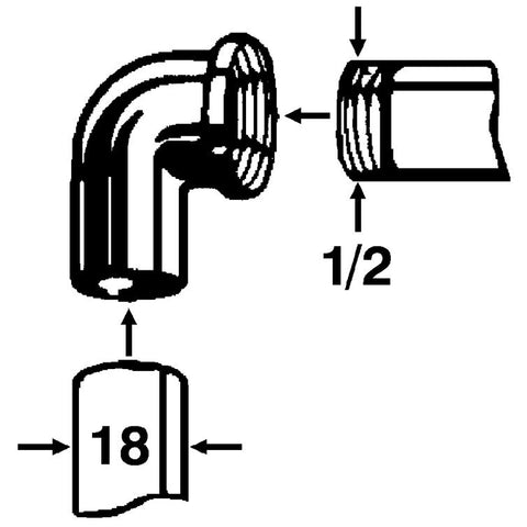 cu-winkel 90 grad 18mm x 1/2"ig