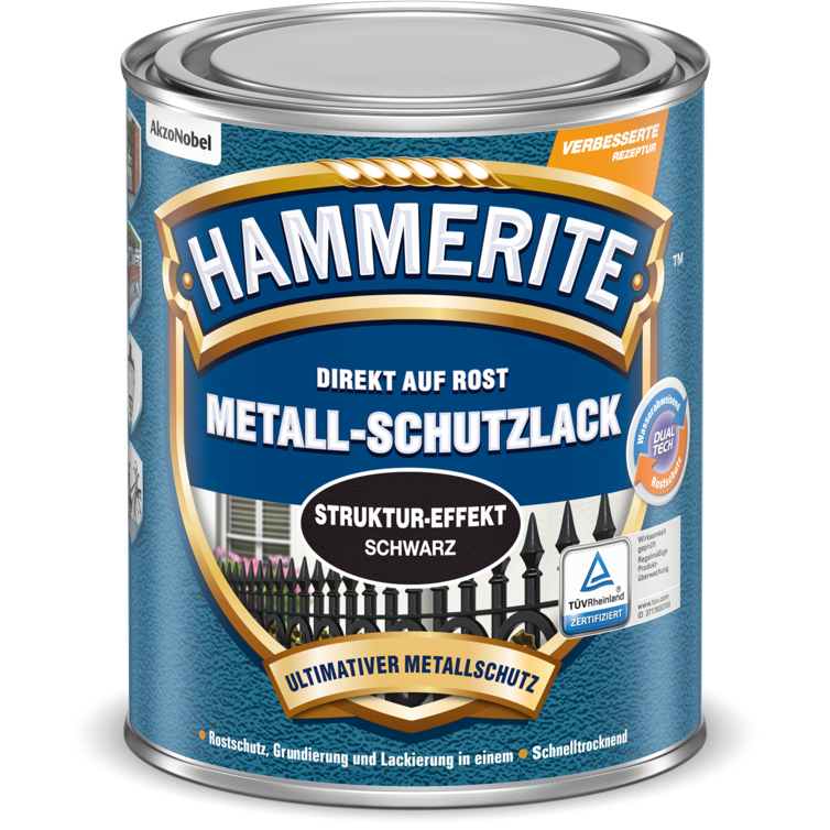 met.schutzlack struktur schwarz 750ml