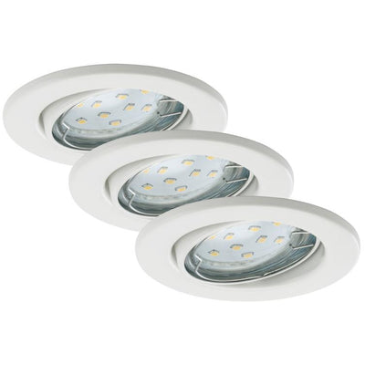 einbauleuchte 3er led gu10 3w weiß