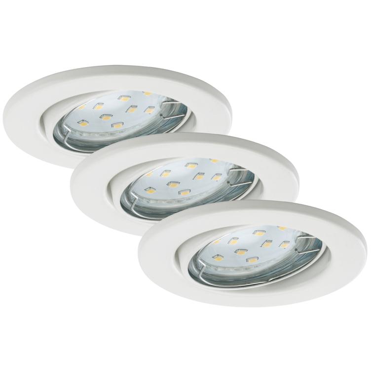 einbauleuchte 3er led gu10 3w weiß