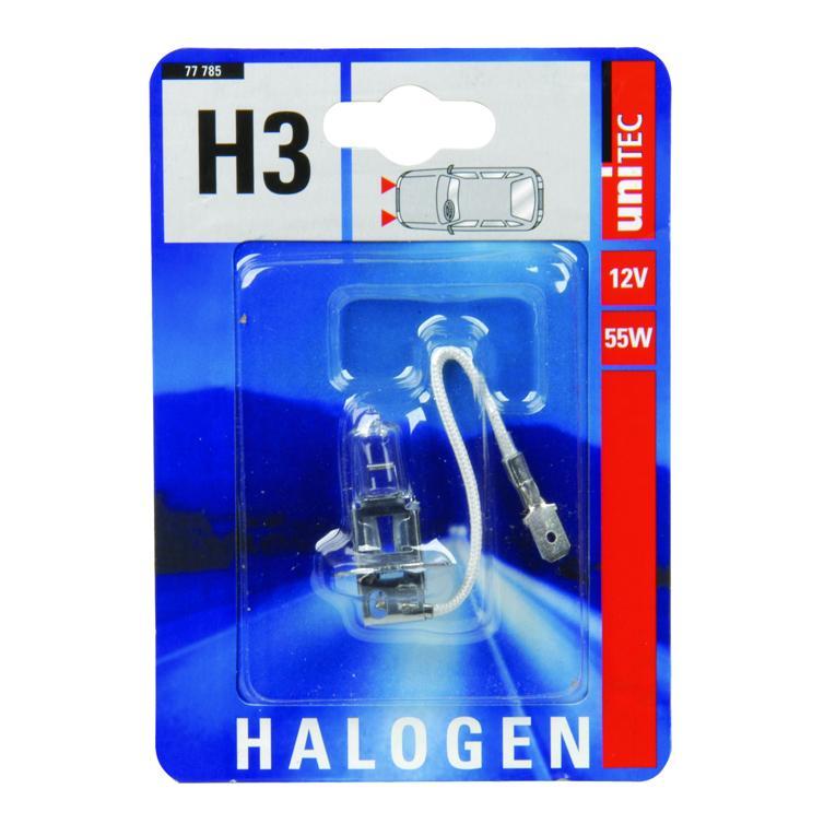 h3 halogen unitec 12v 55w pk22s