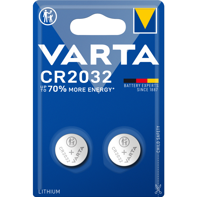 knopfzelle elec. cr2032 3v lithium 2er