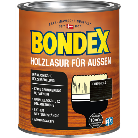 bondex holzlasur außen ebenholz 0,75l