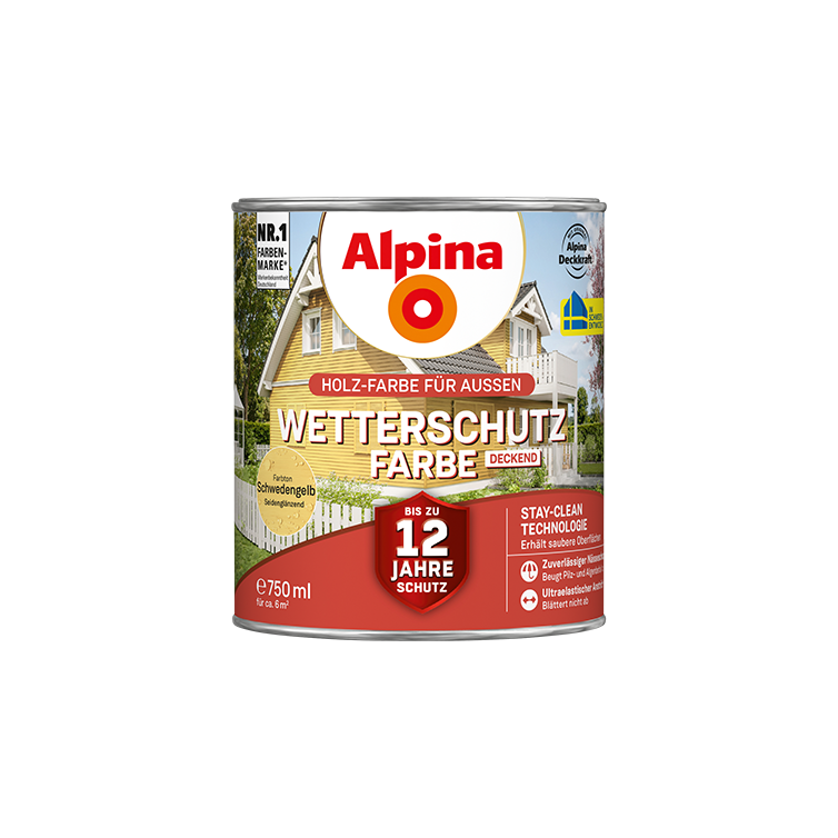 wetterschutzfarbe schwedengelb 750ml