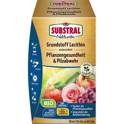 Substral Naturen Bio Grundstoff Lecithin Konzentrat unterstützt Pflanzengesundheit, Pilzabwehr + Befallsminderung, 50ml