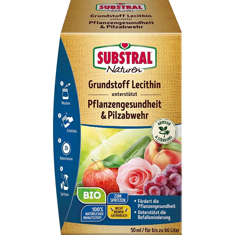 Substral Naturen Bio Grundstoff Lecithin Konzentrat unterstützt Pflanzengesundheit, Pilzabwehr + Befallsminderung, 50ml
