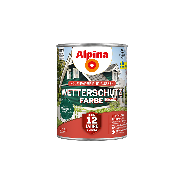 wetterschutzfarbe moosgrün 2,5l